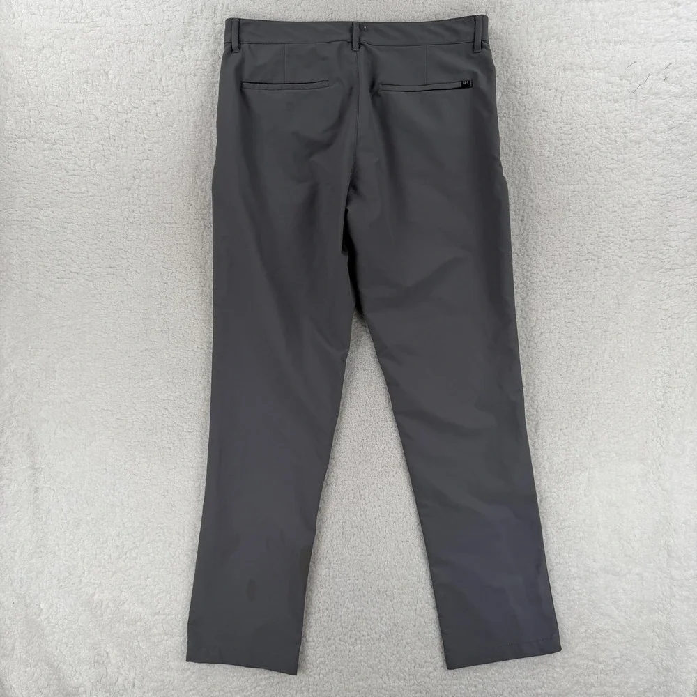 Banana‎ Republic Pants Mens 34x32 Gray Polyester Chino Straight Leg Tech Office